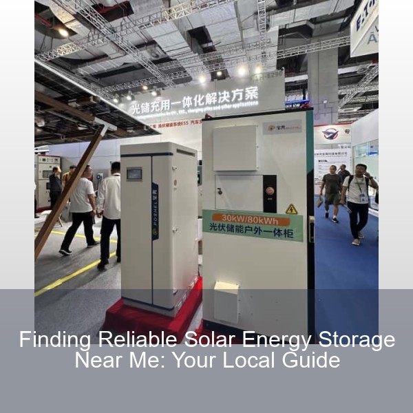 Finding Reliable Solar Energy Storage Near Me: Your Local Guide